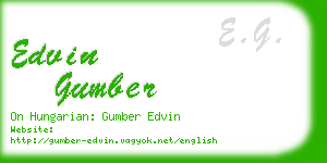edvin gumber business card